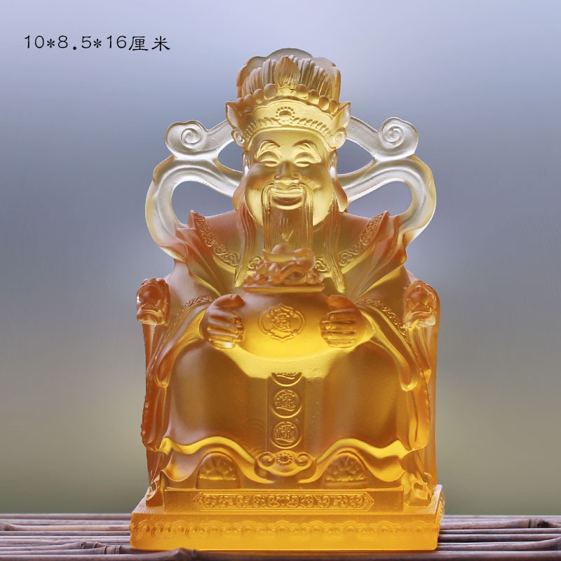 琉璃文财神佛像摆件招财神像