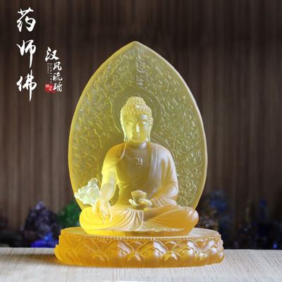 古法琉璃药师佛庄严风发光底座