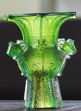 琉璃鼎摆件四羊方尊居家客厅