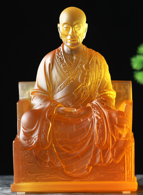 六祖慧能法师琉璃佛像佛具摆件
