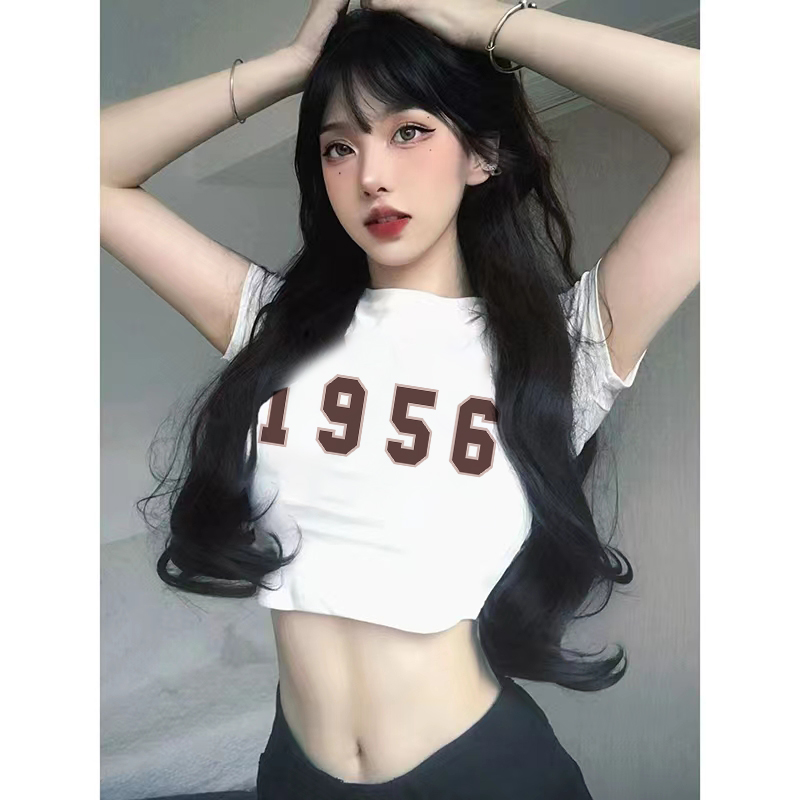 辣妹女团风甜美法式短袖t恤女2023夏季新款圆领领内搭短款上衣服_Bili Dear_女装/女士精品-第4张图片-提都小院