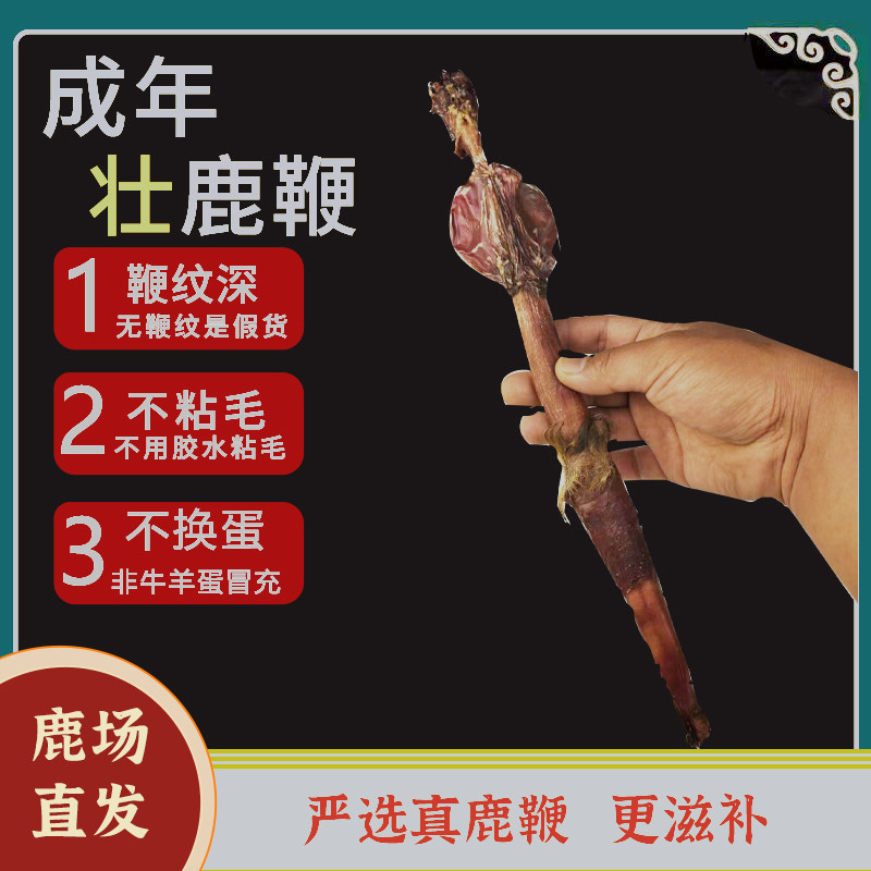 鹿鞭干整根鹿茸鹿鞭专用泡酒药材吉林正宗70克120克100克160克
