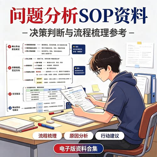 问题分析SOP资料业务问题拆解流程梳理决策判断方法学习素材