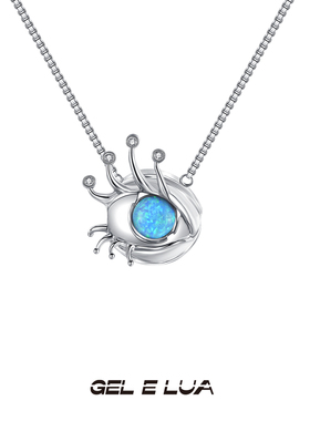 【陈冰同款】Gele啫喱小众设计师Y2K拽酷辣妹蓝眼睛项链耳环戒指