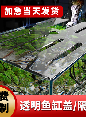 鱼缸盖板亚克力鱼缸防跳网上盖顶部盖板雷龙鱼溪流防跳逃缸盖透明