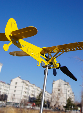 户外金属风向标飞机风车庭院花园阳台装饰摆件创意工艺品草坪草地