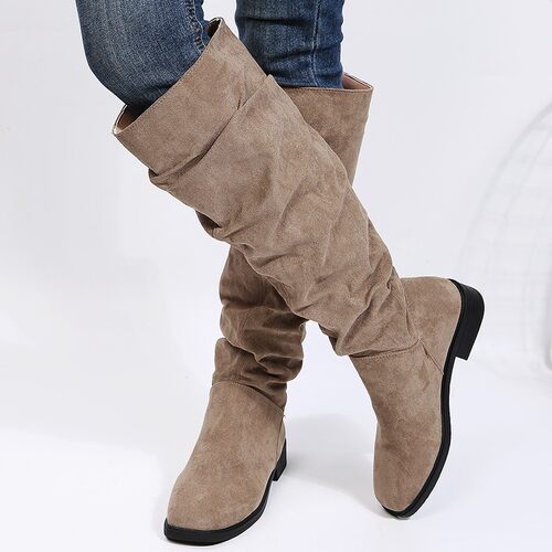 Knight boots, women's thick heeled high top long boots shoes