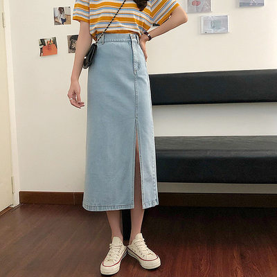 new fat women plus size high waist denim skirt autumn skirts