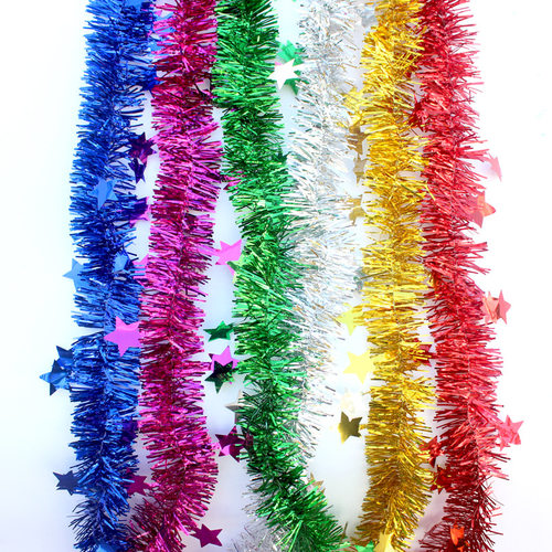 Christmas plastic star stripes ribbons wedding decoration