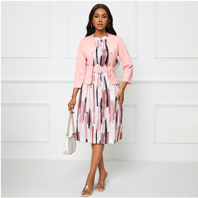 New women's two-piece dress with regular sleeves winter