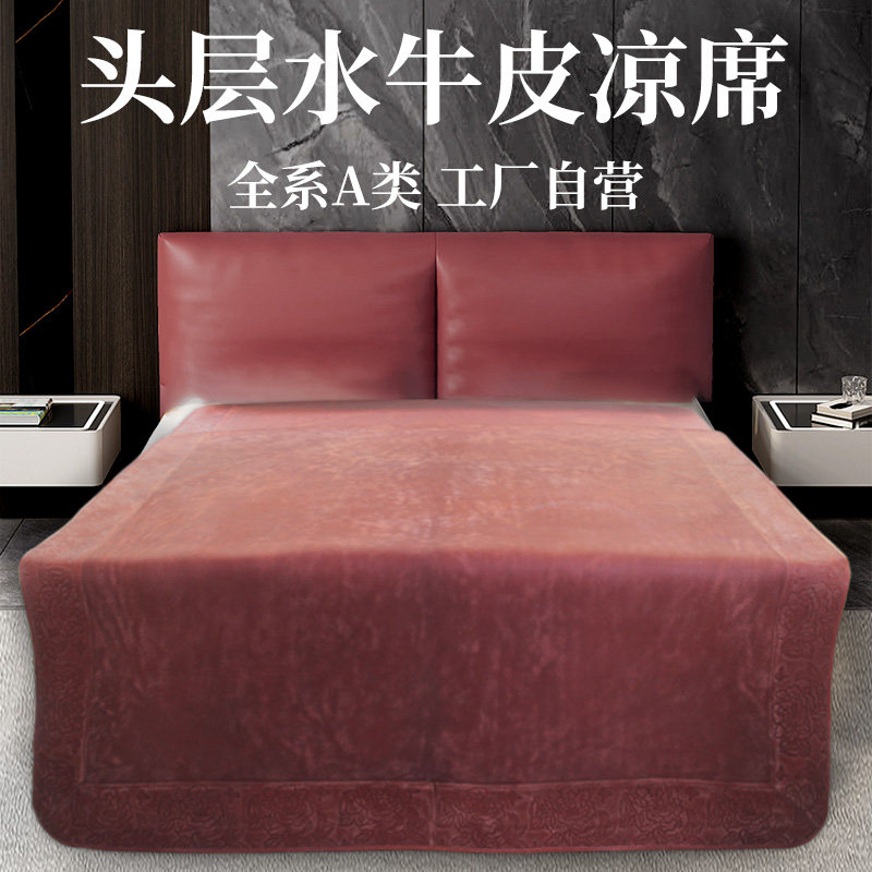 晟锦犇牛头层水牛皮水磨优等品图片