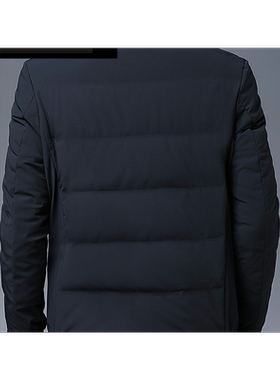 品牌带毛领保暖中年爸爸羽绒服