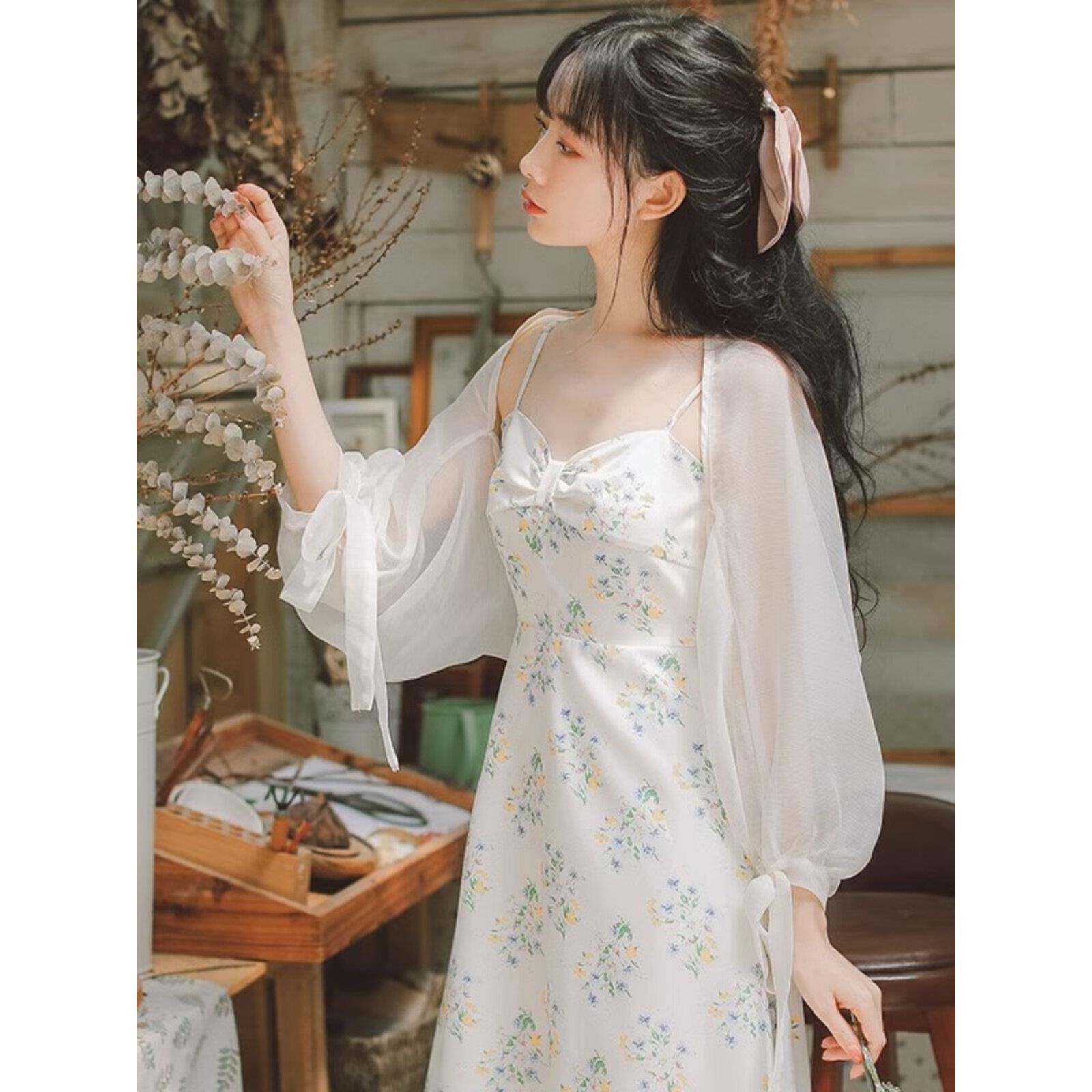 雪纺冰丝防晒开衫薄女式吊带裙外衫夏季披肩小马甲甜美外衣0529k