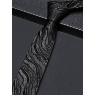 专业商务宴会衬衫 高端黑色新郎婚礼韩版 制1222z 领带男士 秋冬新款