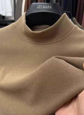 秋冬男士德绒打底衫双面男冬季弹力无痕内搭保暖半高领纯色1224k