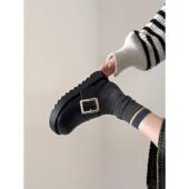 春季 扣带厚底一脚蹬勃肯凉拖0127z 时尚 包头半拖鞋 女外穿2026新款