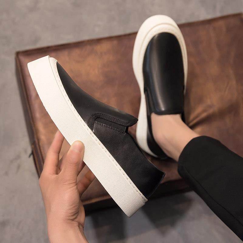 男鞋夏季厚底一脚蹬板鞋2026新款休闲皮鞋潮流百搭懒人乐福0120k,流行男鞋,时尚休闲鞋,淘宝优惠券,粉丝福利购,淘宝优惠卷