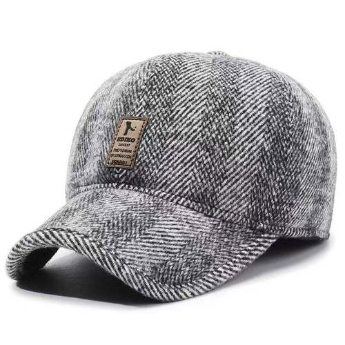 中老年秋冬季户外帽子男士加绒保暖护耳鸭舌帽加厚防寒棉帽1217r