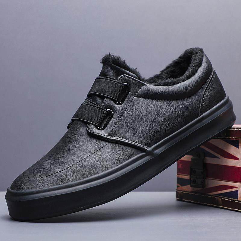 春秋新款男鞋一脚蹬男士休闲皮鞋加绒保暖东北鞋低帮板鞋0123z,流行男鞋,时尚休闲鞋,淘宝优惠券,粉丝福利购,淘宝优惠卷