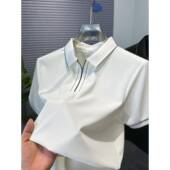 t恤男士 衬衫 拉炼翻领Polo衫 色短袖 男士 半袖 领装 0128w