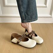 女2026年新款 春季 玛丽珍勃肯鞋 一字带扣百搭浅口两穿博肯单0127z