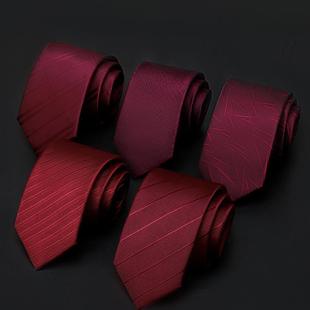 领带男士 拉炼式 结婚新郎婚礼西装 韩版 免打1222z 红色衬衫 秋冬新款