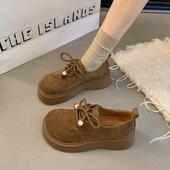 春季 单0127z 休闲百搭厚底勃肯鞋 系带小个子增福鞋 女2026新款