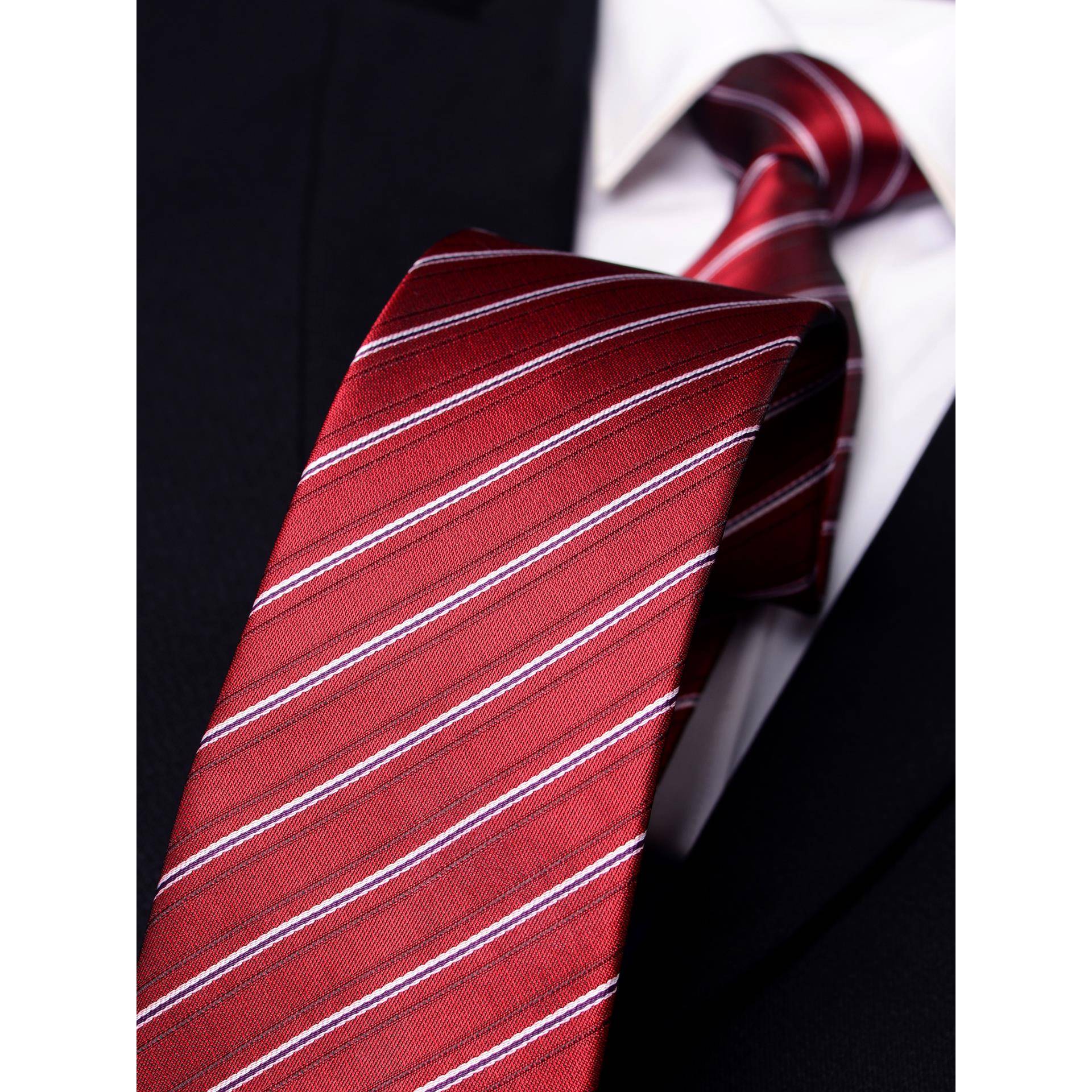 男领带酒红条纹士正装商务宽版提花新郎结婚礼潮1204k