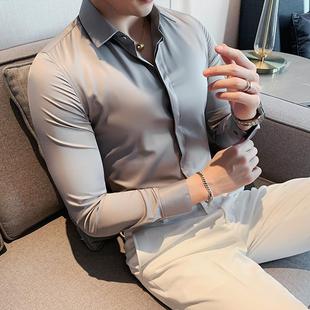 长袖 冬季 暗门襟修身 保暖男秋季 秋加绒英伦风休闲时1016w 加厚衬衫