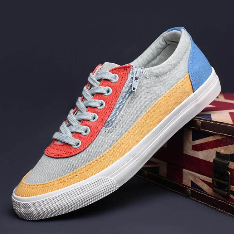 春秋2026新款男士帆布鞋韩版潮流休闲鞋时尚百搭透气板鞋0123z,流行男鞋,时尚休闲鞋,淘宝优惠券,粉丝福利购,淘宝优惠卷