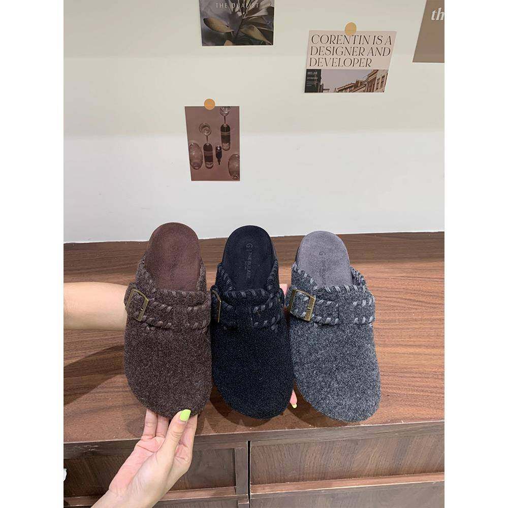 覆古呢子厚底勃肯鞋拖鞋毛毛鞋女外穿2026春秋增高毛茸茸包0115w,女鞋,勃肯鞋/软木鞋,淘宝优惠券,粉丝福利购,淘宝优惠卷