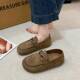春季 一脚蹬软底休闲磨砂皮博肯0127z 乐福鞋 全包勃肯鞋 女2026新款