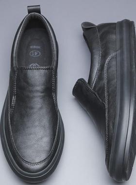 男鞋2026年新款男士韩版百搭懒人皮鞋一脚休闲鞋子男软底板0117k