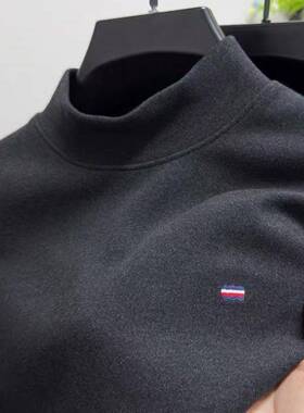 秋冬男士德绒打底衫德荣拉底衫男式半高领秋衣冬季加厚保暖1224k