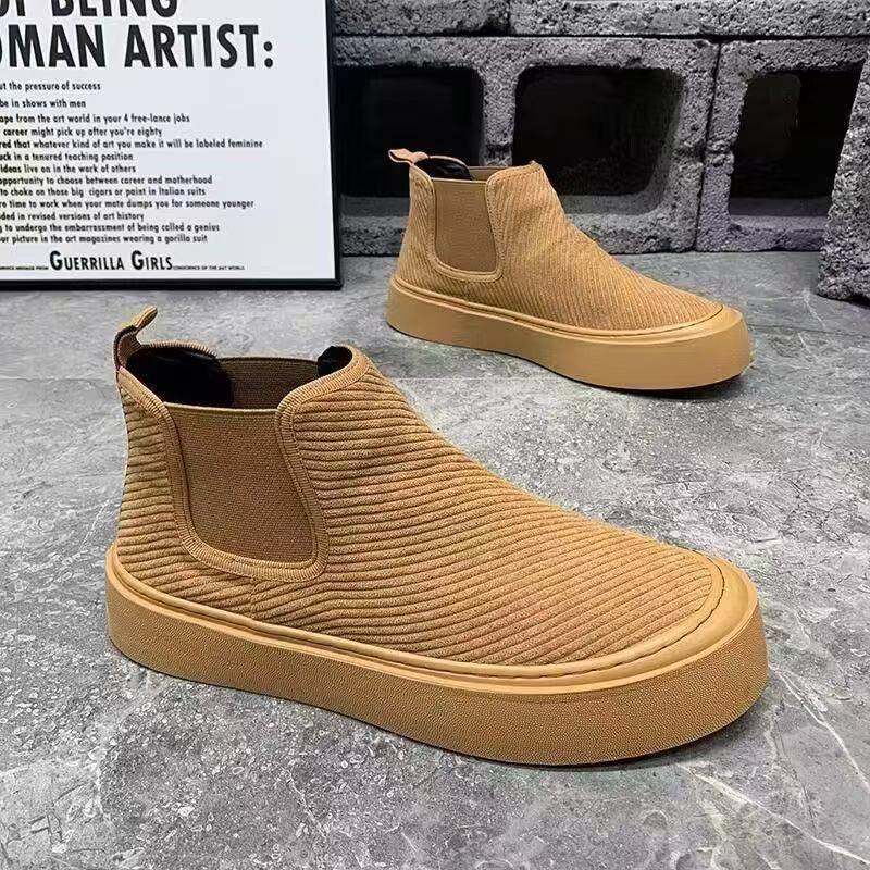 快手爆款流行男鞋子春秋加绒时尚棉鞋休闲高帮一脚蹬懒人潮0109k,流行男鞋,时尚休闲鞋,淘宝优惠券,粉丝福利购,淘宝优惠卷