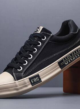 秋季帆布鞋男鞋2026新款男士韩版休闲鞋子男百搭软底年透气0117k