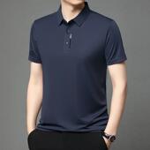 新款 中年爸爸装 男士 2026春季 短袖 T恤翻领POLO衫 休闲上衣男装 0204w