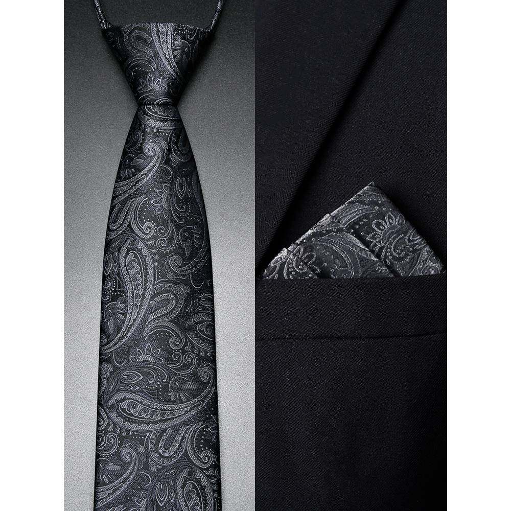 时尚领带男士灰色花纹黑色高档正装商务西装衬衫配饰休闲拉1213h