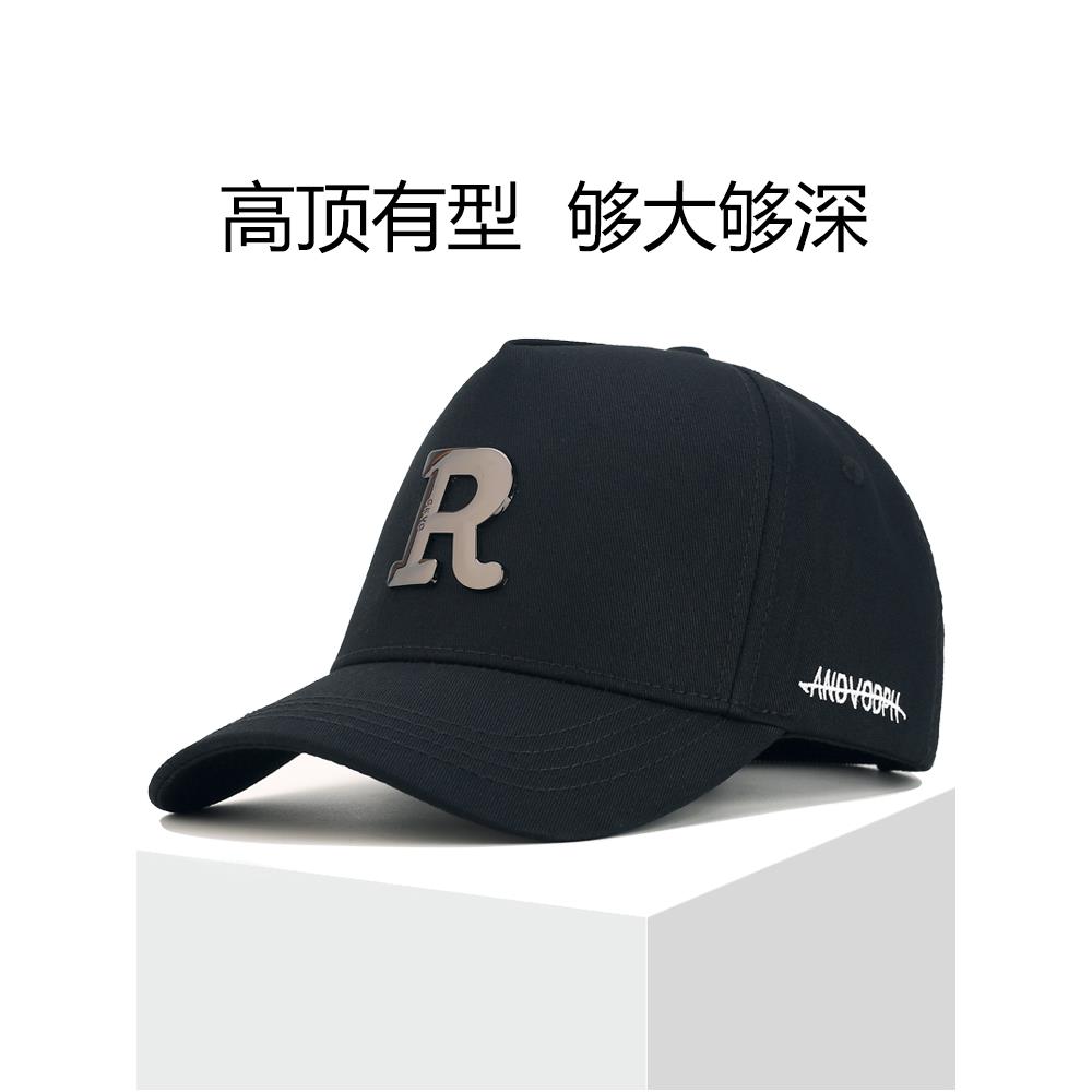 显脸小棒球帽男款大头围高顶帽子男时尚加大码深顶鸭舌帽秋1018r