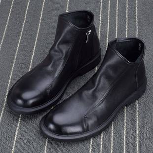 男软底1226z 皮靴透气高帮靴防滑休闲皮鞋 秋冬男鞋 厚底时尚