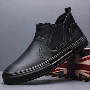 休闲防水马丁靴一脚蹬透气板鞋 潮鞋 1226z 新款 秋冬高帮男皮鞋