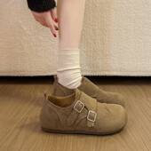 女2026新款 春季 风内增高勃肯鞋 搭扣一脚蹬小个子百搭博肯单0127z