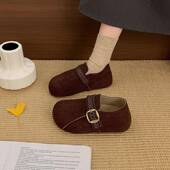 女2026新款 春季 休闲平底全包勃肯鞋 软底懒人一脚蹬绝美深棕0127z