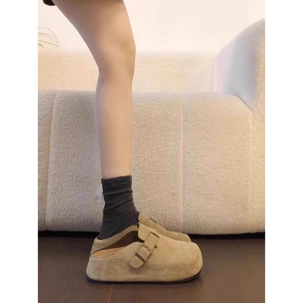 内增高勃肯鞋包头半拖鞋女外穿2026季新款一脚蹬厚底穆勒鞋0115w,女鞋,勃肯鞋/软木鞋,淘宝优惠券,粉丝福利购,淘宝优惠卷