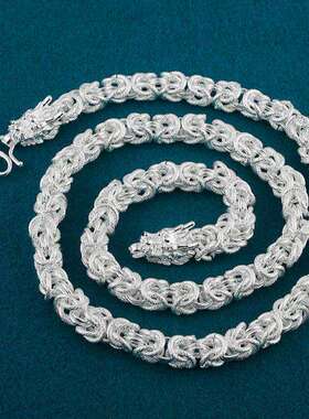 女小众设计不掉色双龙头项链男士霸气个性潮男百搭直播古巴链龙骨