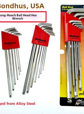 Bondhus波顿美国进口特长球头内六角扳手套装 17099 17092 17046