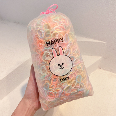 一次性儿童胶圈扎头发橡皮筋女宝宝不伤发弹性好小发圈彩色小号黑 — 3