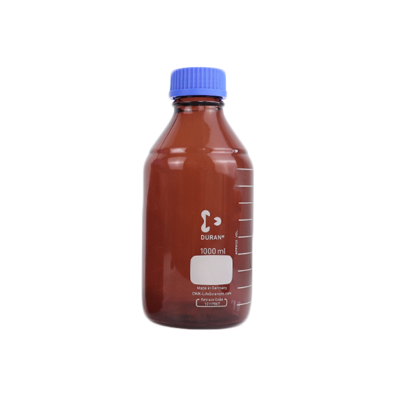 肖特瓶德国进口DURAN 棕色蓝盖试剂瓶50 100 250 500 1000 2000ml 丝口瓶实验室取样瓶玻璃瓶螺纹口广口瓶