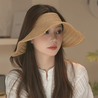 夏季女款草编可卷防晒遮阳帽