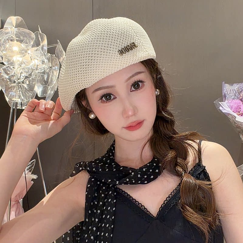 2026新款女透气显脸小贝雷帽图片